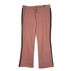 Roots Women's Pink Boot Cut Drawstring Waist Sweatpants Size Large